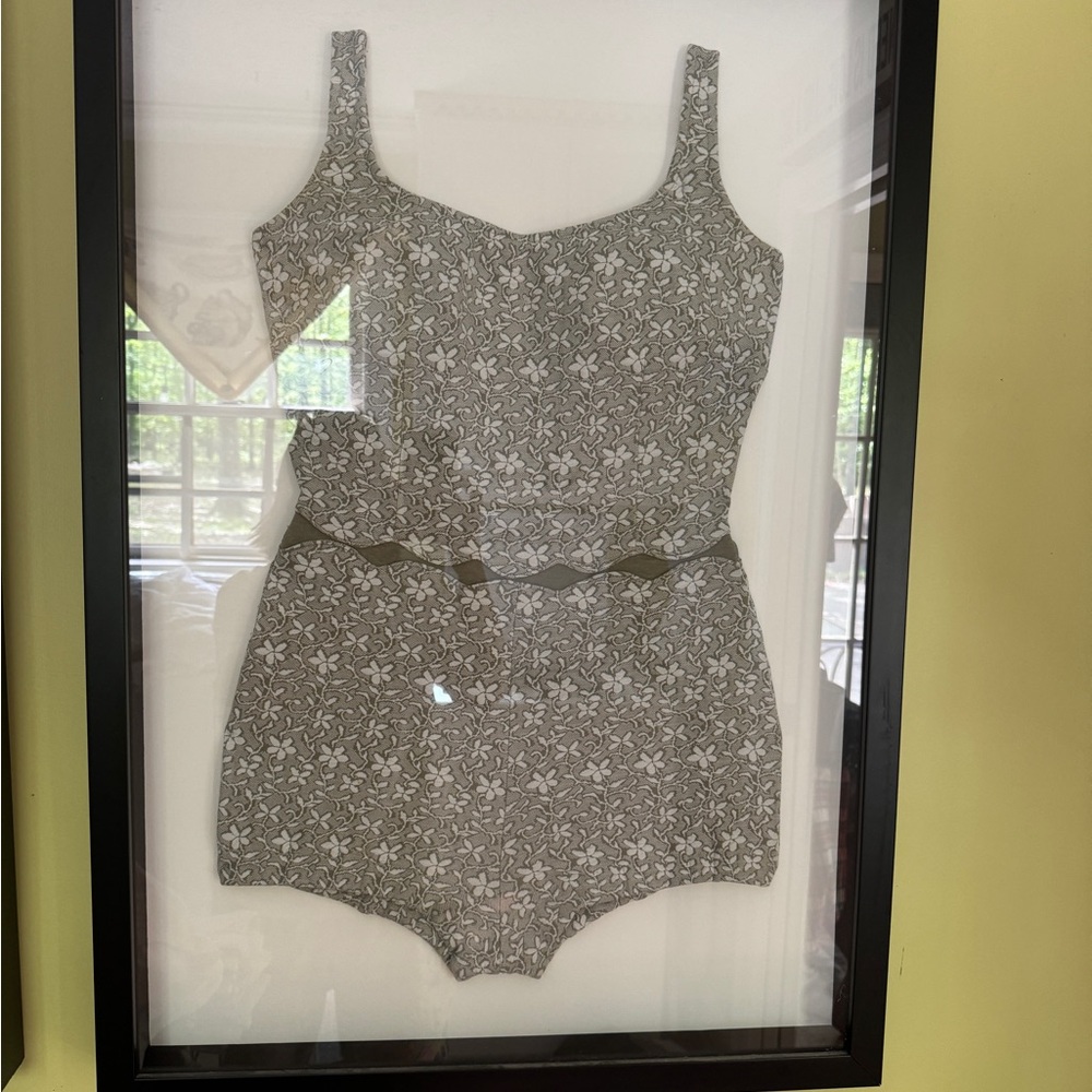 VTG Ladies Swimsuit Framed in Shadowbox
